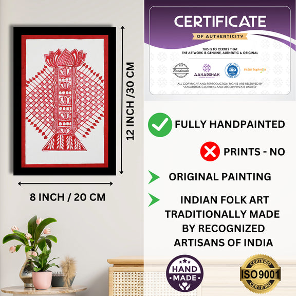 handmade iso certified-bamboo madhubani painting
