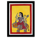 Framed artwork of a colorful druga -with handmade madhubani painting 
