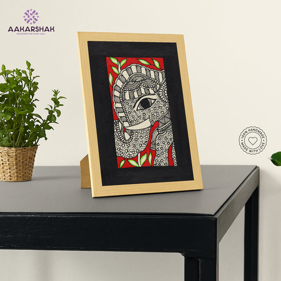 vibrant handmade madhubani painting-depicting indian folk traditions

