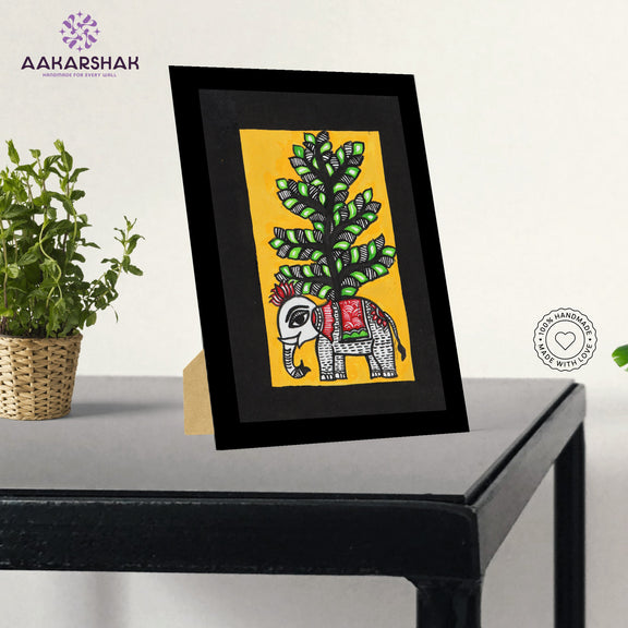 vibrant handmade madhubani painting-depicting indian folk traditions

