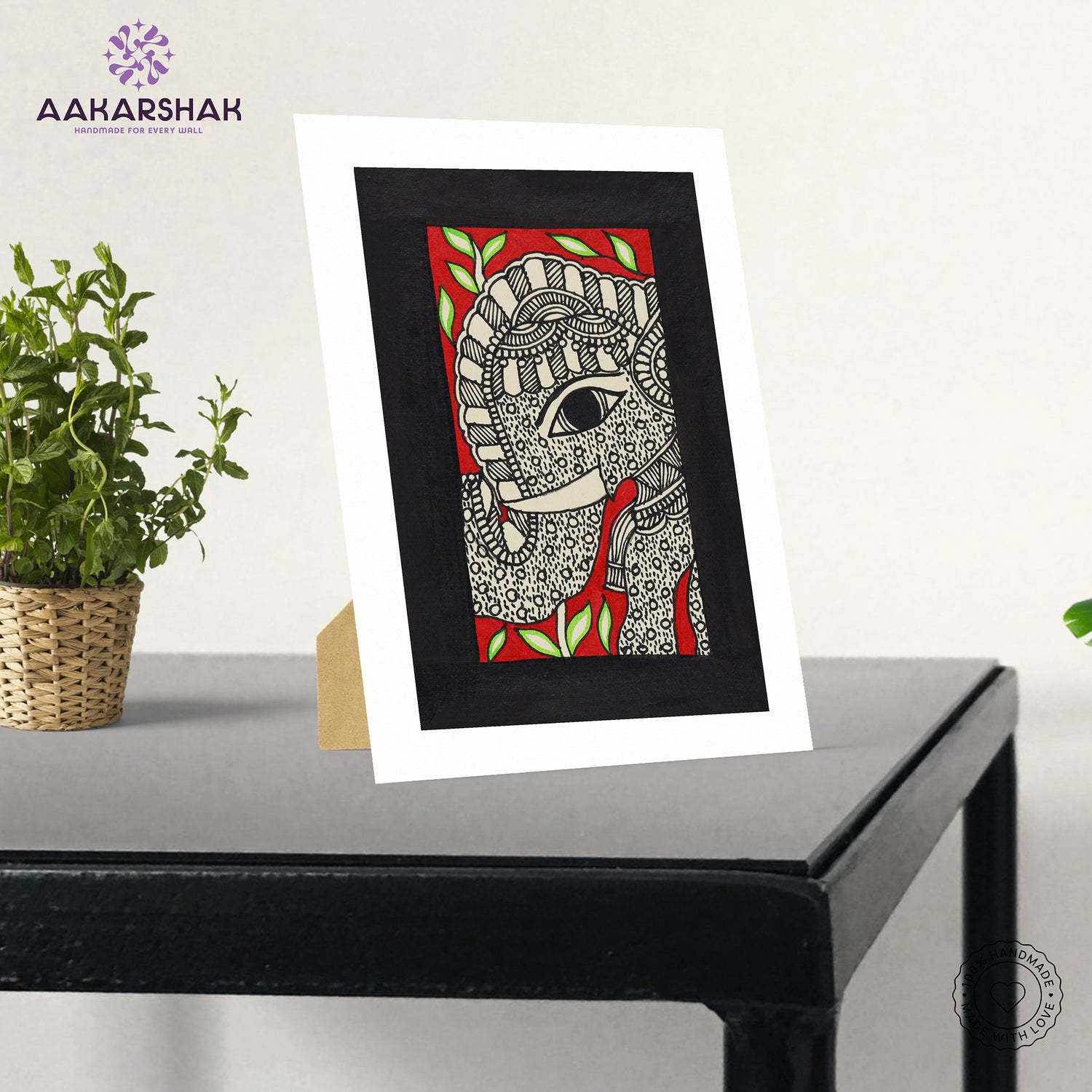 vibrant handmade madhubani painting-depicting indian folk traditions
