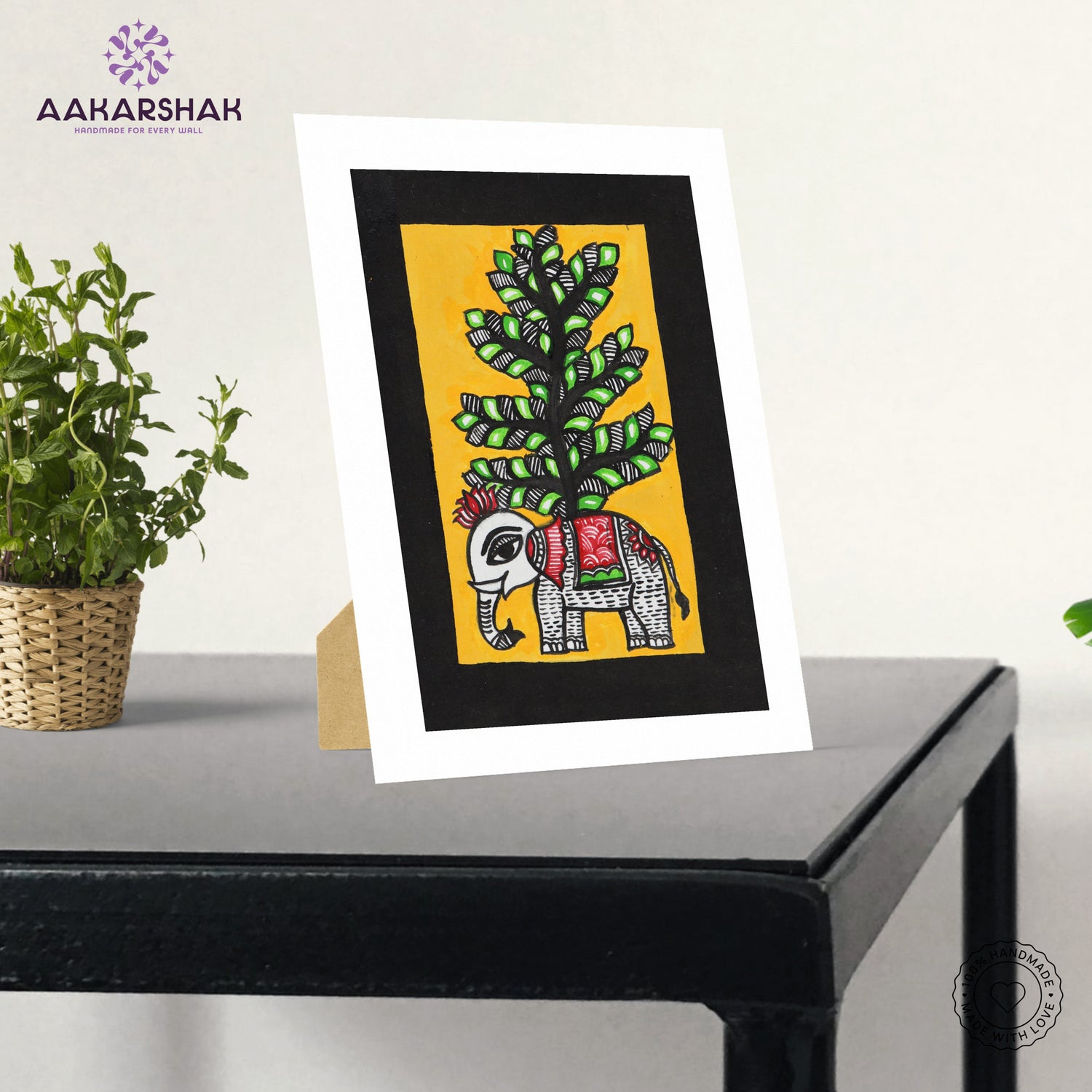 vibrant handmade madhubani painting-depicting indian folk traditions
