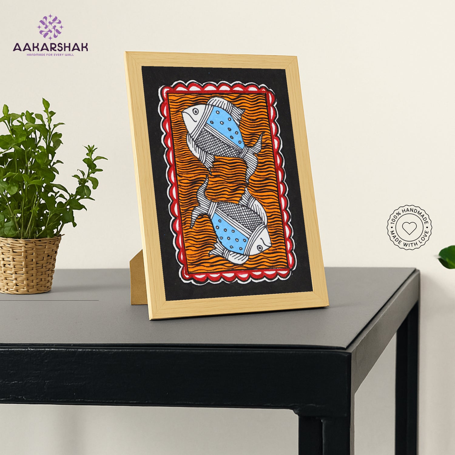 vibrant handmade madhubani painting-depicting indian folk traditions
