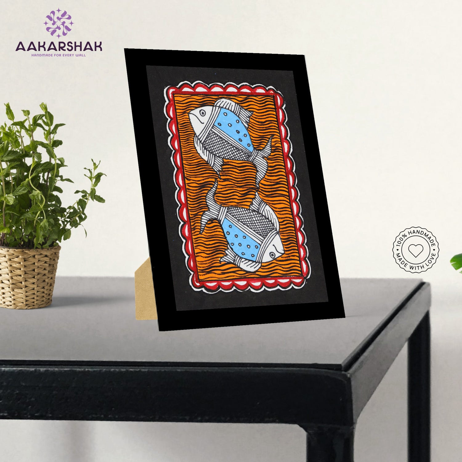 vibrant handmade madhubani painting-depicting indian folk traditions
