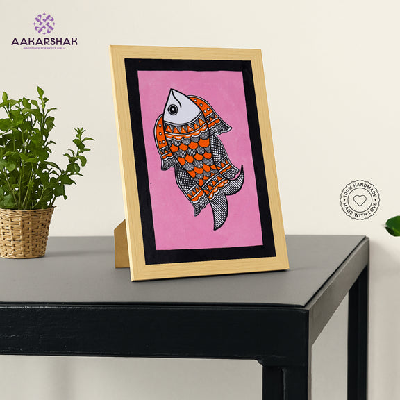vibrant handmade madhubani painting-depicting indian folk traditions
