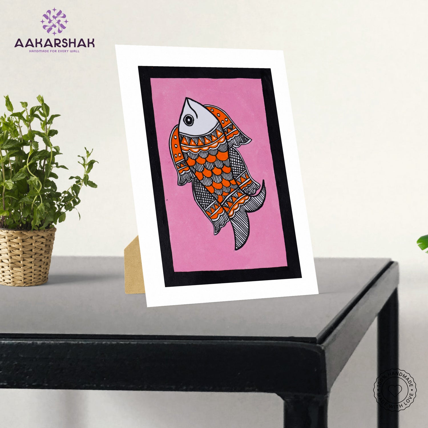 vibrant handmade madhubani painting-depicting indian folk traditions
