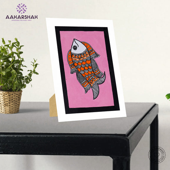 vibrant handmade madhubani painting-depicting indian folk traditions
