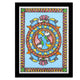 Framed artwork of a colorful fish -with handmade madhubani painting 