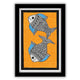 handmade madhubani painting painting fish-in vibrant traditional folk art style