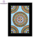 Framed artwork of a colorful fish-with handmade madhubani painting 