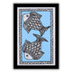handmade madhubani painting painting fish-in vibrant traditional folk art style