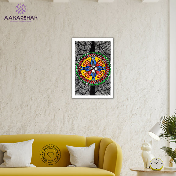 vibrant handmade fish painting-depicting indian folk traditions
