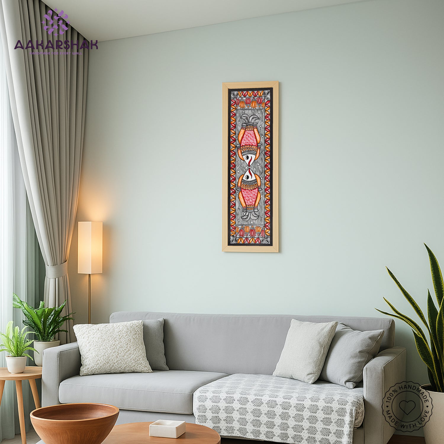 vibrant handmade fish painting-depicting indian folk traditions