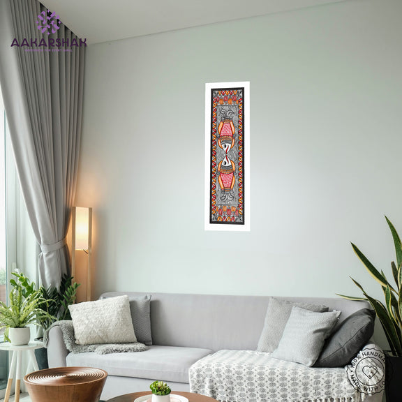 vibrant handmade fish painting-depicting indian folk traditions