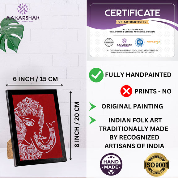 handmade iso certified-madhubani ganesha painting
