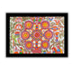 Framed artwork of a colorful kobhar-with handmade madhubani painting 
