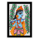 handmade madhubani painting painting krishna-in vibrant traditional folk art style