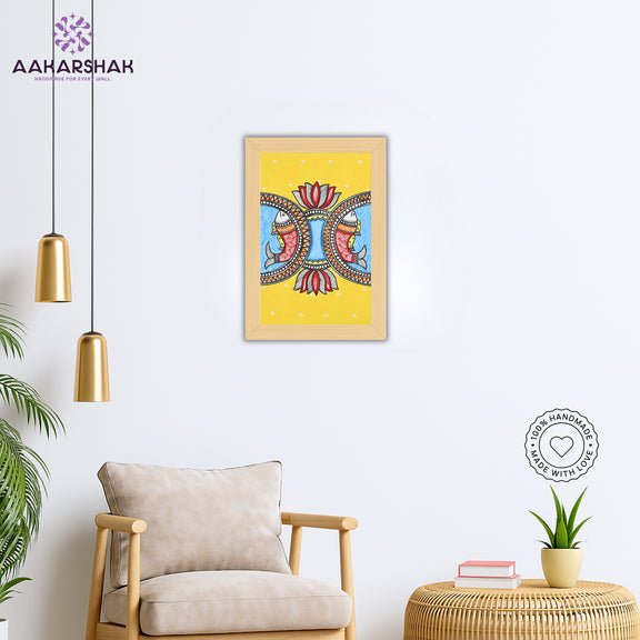vibrant handmade fish painting-depicting indian folk traditions