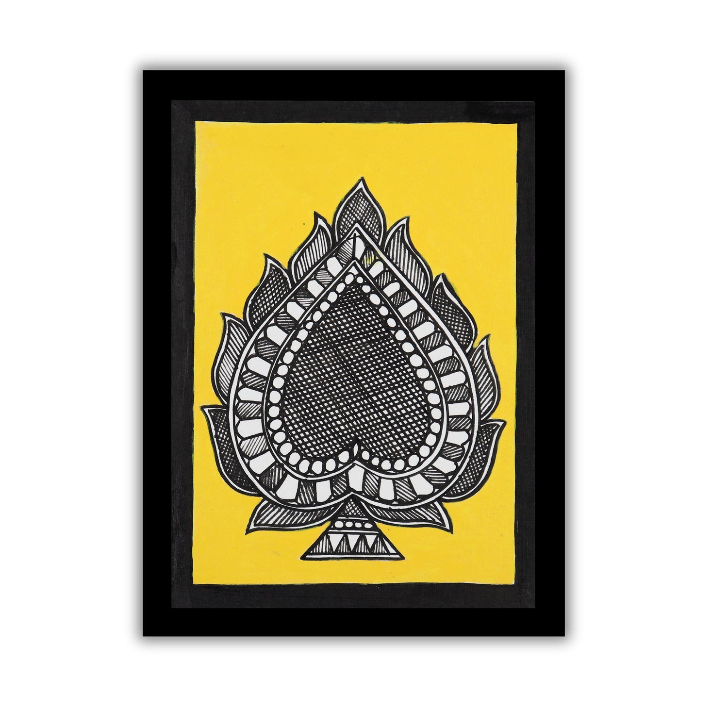 handmade madhubani painting paan-in vibrant traditional folk art style
