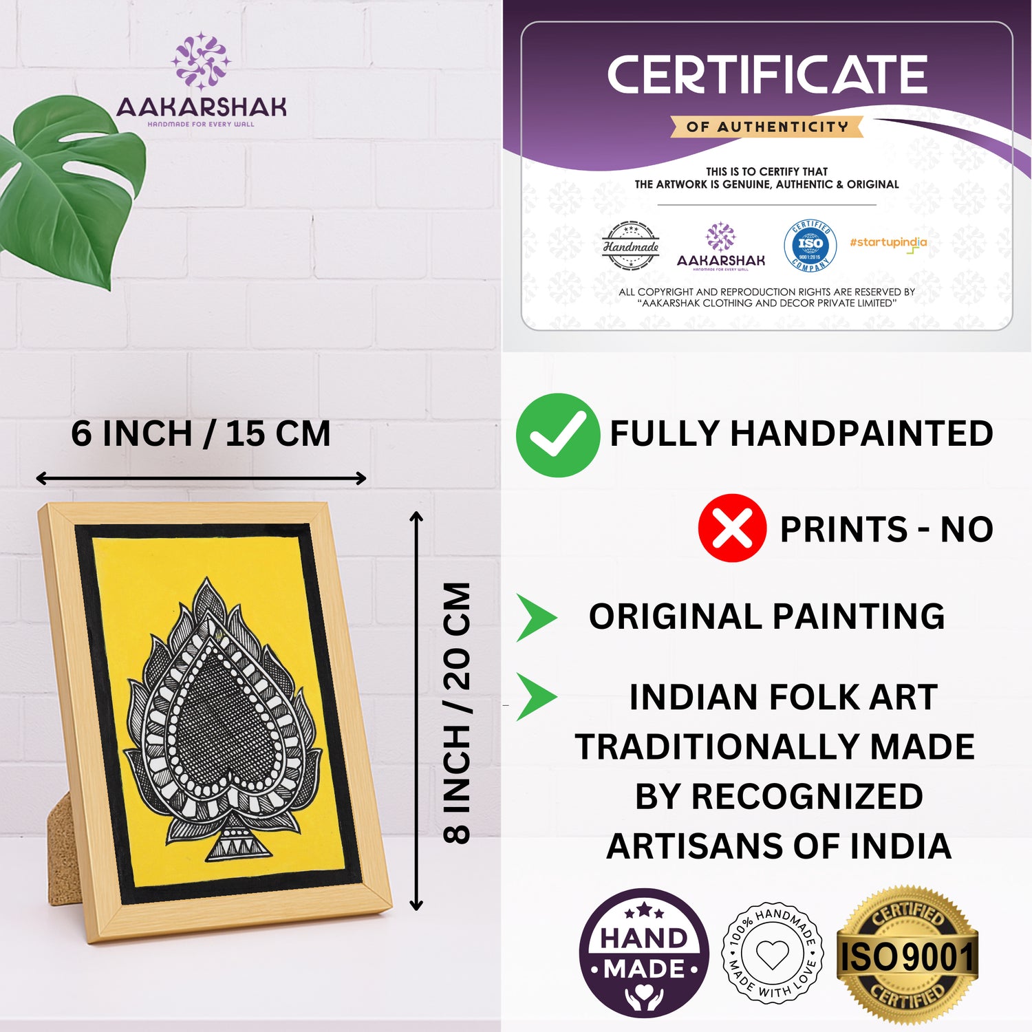 handmade iso certified-madhubani paan painting
