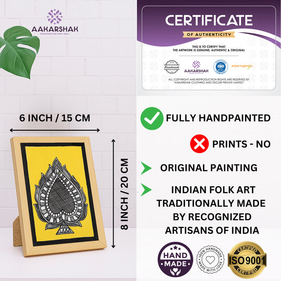 handmade iso certified-madhubani paan painting
