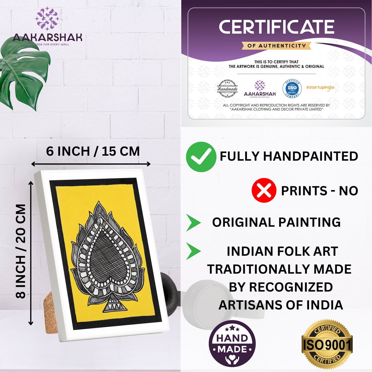 handmade iso certified-madhubani paan painting
