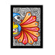 handmade madhubani painting peacock-in vibrant traditional folk art style
