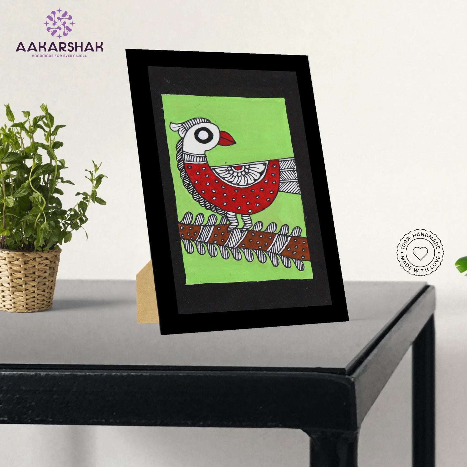 vibrant handmade madhubani painting-depicting indian folk traditions
