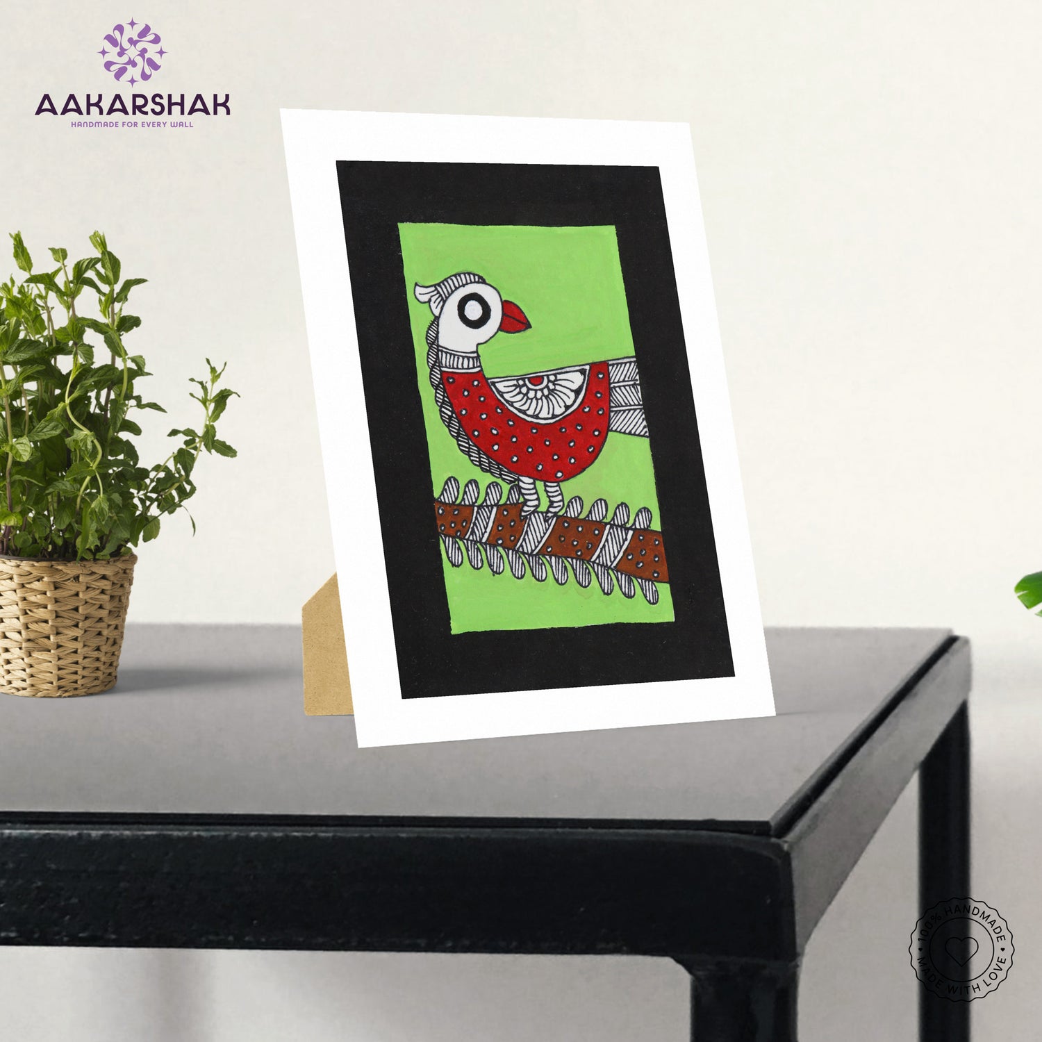vibrant handmade madhubani painting-depicting indian folk traditions
