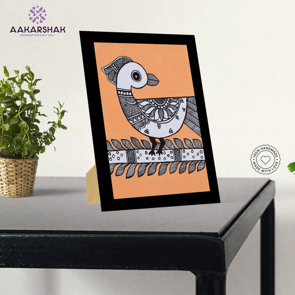 vibrant handmade madhubani painting-depicting indian folk traditions
