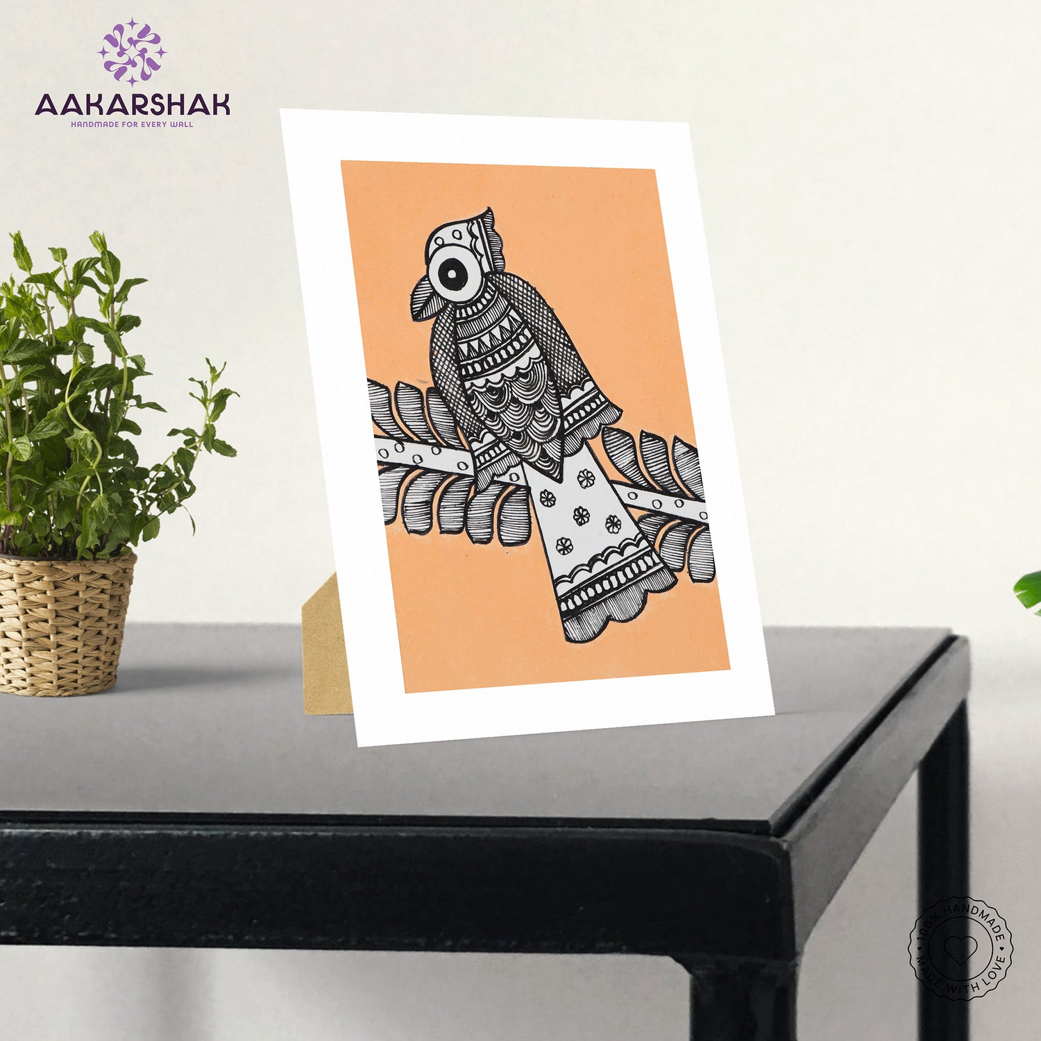 vibrant handmade madhubani painting-depicting indian folk traditions
