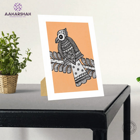 vibrant handmade madhubani painting-depicting indian folk traditions
