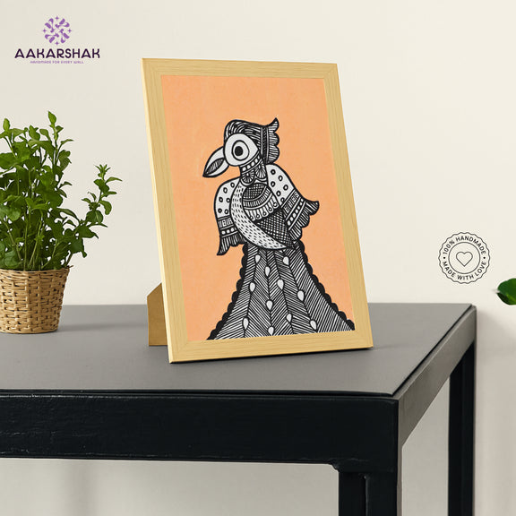 vibrant handmade madhubani painting-depicting indian folk traditions
