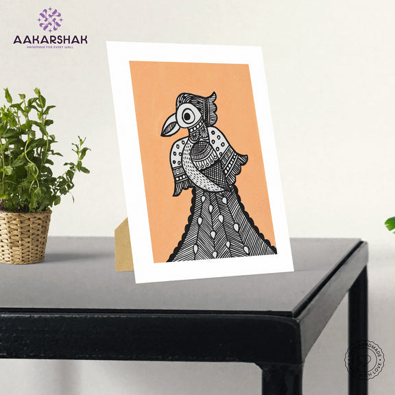 vibrant handmade madhubani painting-depicting indian folk traditions
