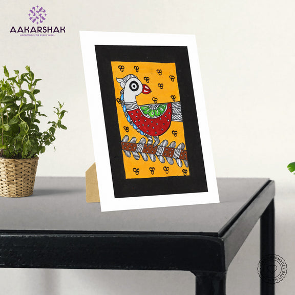vibrant handmade madhubani painting-depicting indian folk traditions
