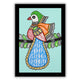 handmade madhubani painting painting peacock-in vibrant traditional folk art style
