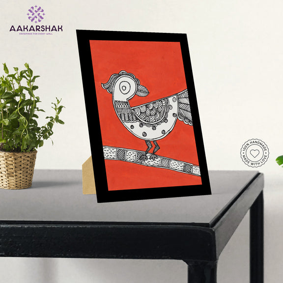 vibrant handmade madhubani painting-depicting indian folk traditions
