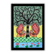 Handmade Peacock Tree of life Madhubani Painting Wall Decor 17x24
