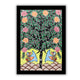 Framed artwork of a colorful peacock tree of life-with handmade madhubani 
