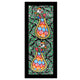 Framed artwork of a colorful peacock tree of life-with handmade madhubani painting 
