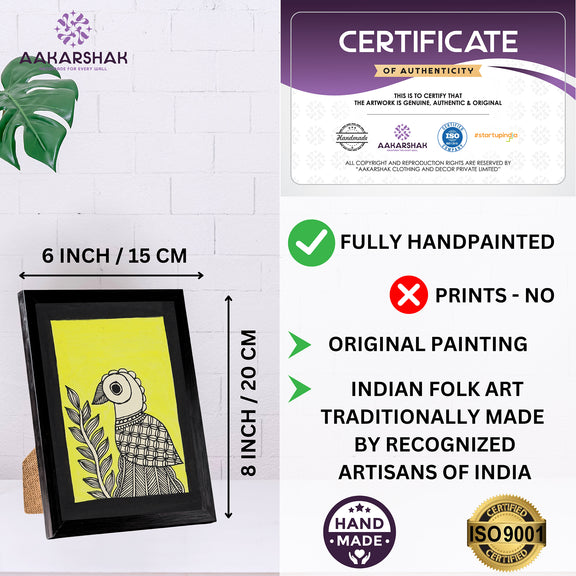 handmade iso certified madhubani-peacock painting
