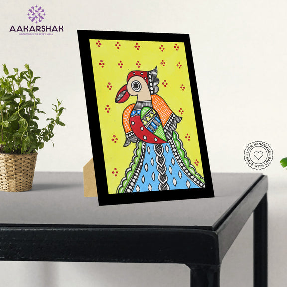 vibrant handmade madhubani painting-depicting indian folk traditions
