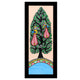 Framed artwork of a colorful peacock tree of life-with handmade madhubani painting 
