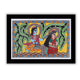 Handmade Madhubani art Radha And Krishna Painting Wall Decor 17x24 Inch