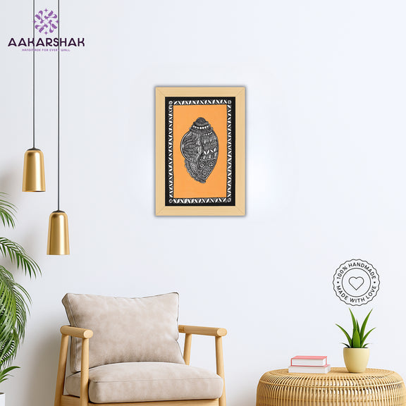 vibrant handmade Shankh painting-depicting indian folk traditions
