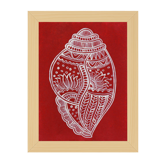 handmade madhubani painting shankha-in vibrant traditional folk art style
