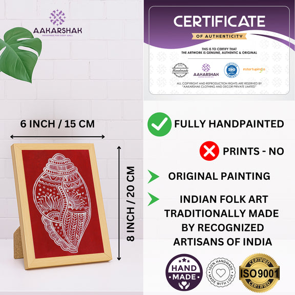 handmade iso certified madhubani-shankha painting
