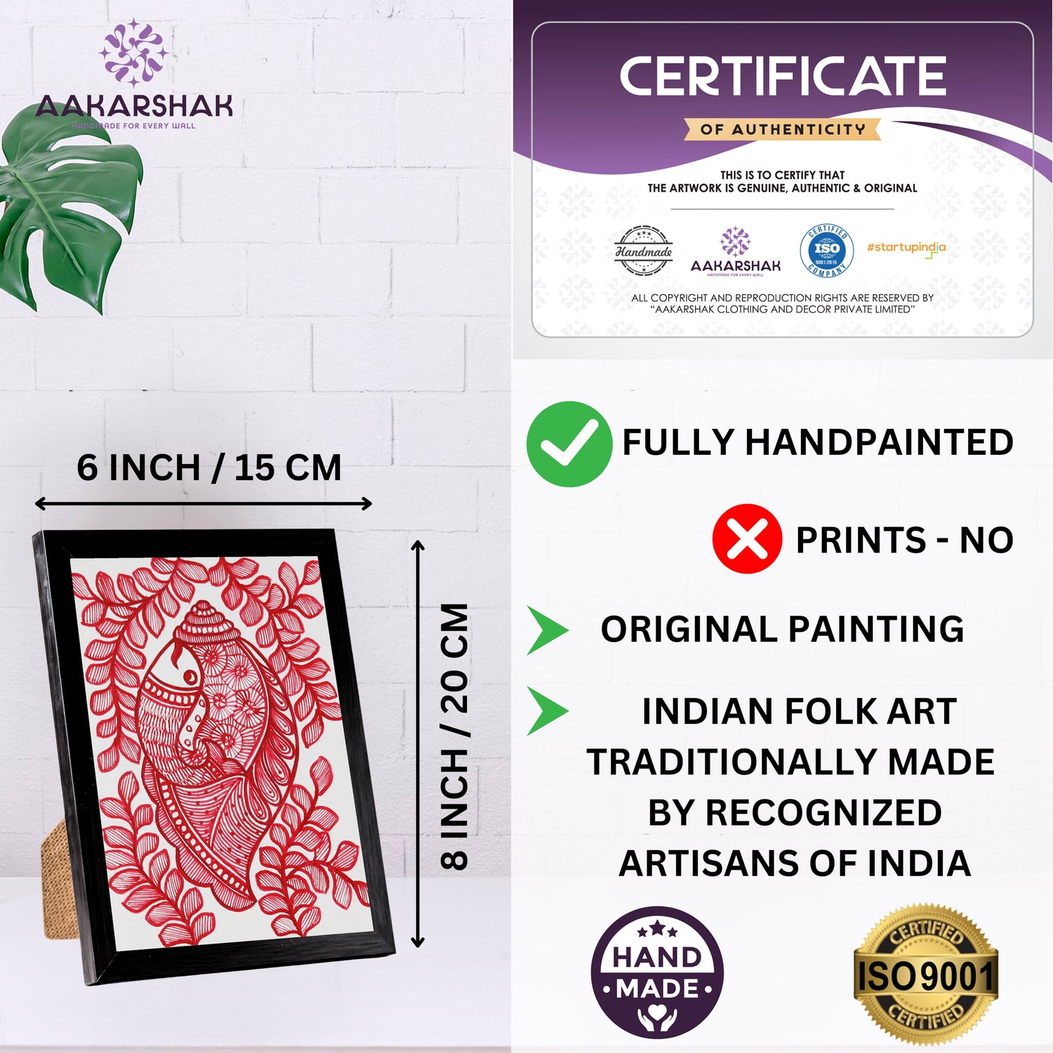 handmade iso certified madhubani-shankha painting
