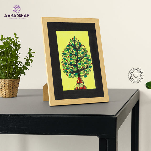 vibrant handmade madhubani painting-depicting indian folk traditions
