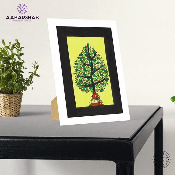 vibrant handmade madhubani painting-depicting indian folk traditions
